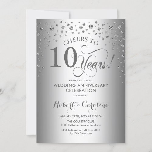 10th Anniversary Celebration _ Silver Invitation