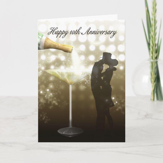 10th Anniversary - Champagne Card (Front)