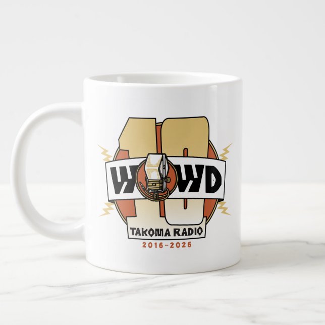 10th Anniversary Giant Coffee Mug (Left)