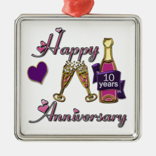 10th. Anniversary Metal Ornament