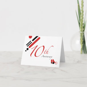 10th Anniversary (mod birds) Card