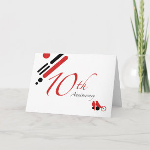 10th Anniversary (mod birds) Card