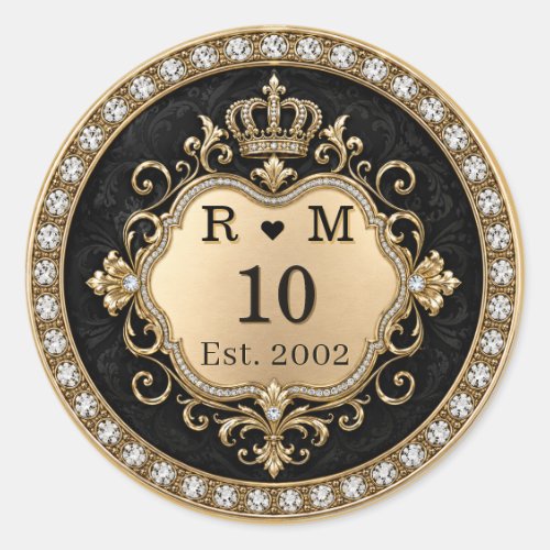 10th Anniversary Monogram Gold Seal