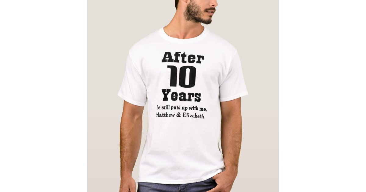 10th Anniversary Personalized Mens Funny T-shirt
