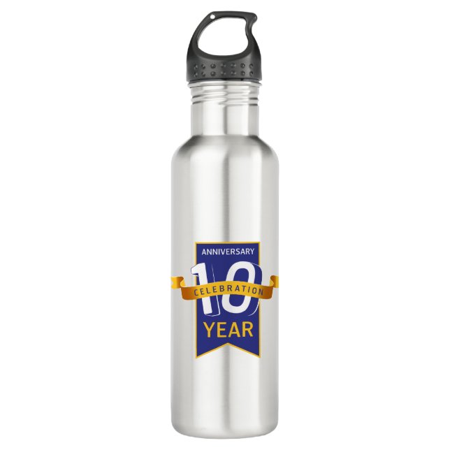 10th_anniversary stainless steel water bottle (Front)