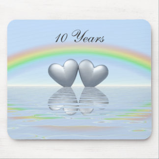 10th Anniversary Tin Hearts Mouse Pad