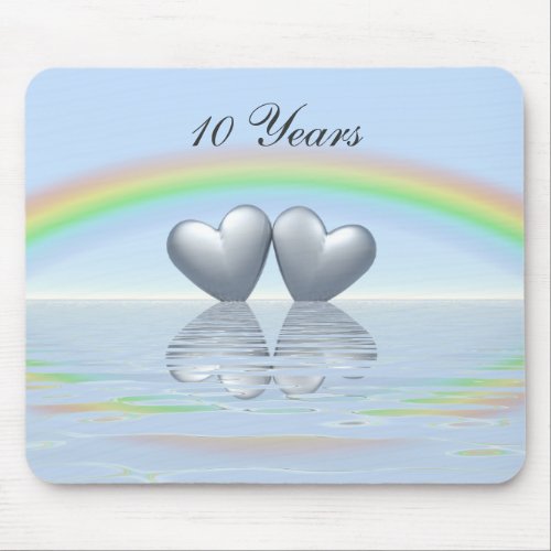 10th Anniversary Tin Hearts Mouse Pad