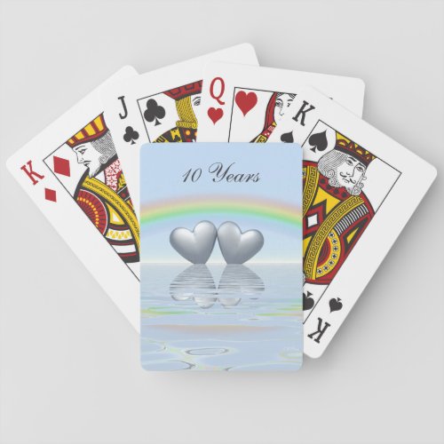 10th Anniversary Tin Hearts Poker Cards