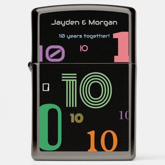 10th Anniversary Together Zippo Lighter (Front)