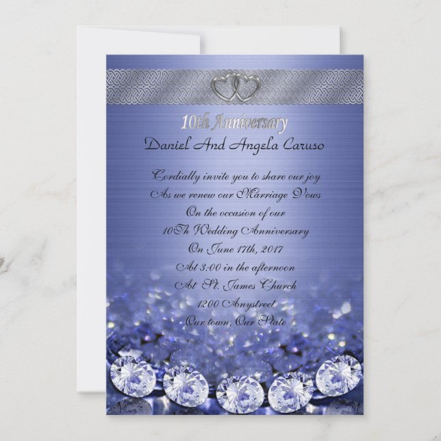 10th Anniversary vow renewal Invitation (Front)