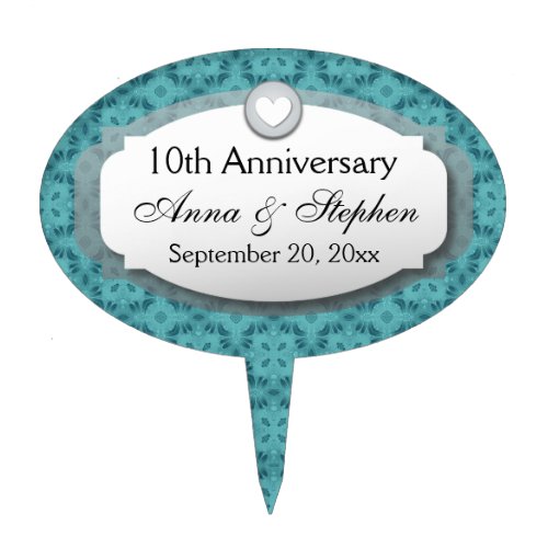 10th Anniversary Wedding Anniversary Z09 Cake Topper