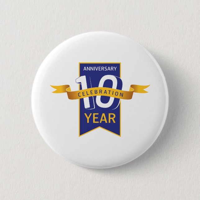10th Anniversary Year Celebration Button (Front)
