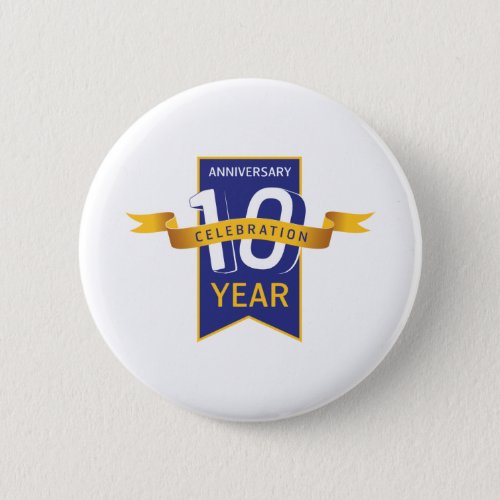 10th Anniversary Year Celebration Button