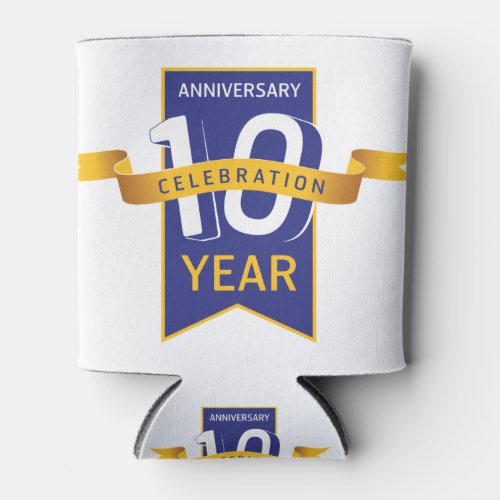 10th Anniversary Year Celebration Can Cooler