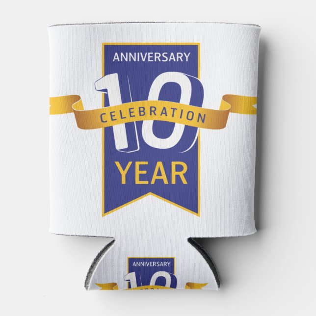 10th Anniversary Year Celebration Can Cooler (Front)