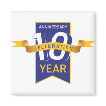 10th Anniversary Year Celebration Magnet