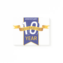 10th Anniversary Year Celebration Post-it Notes
