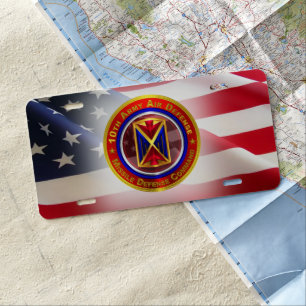 10th Army Air and Missile Defense Command COIN Tit License Plate