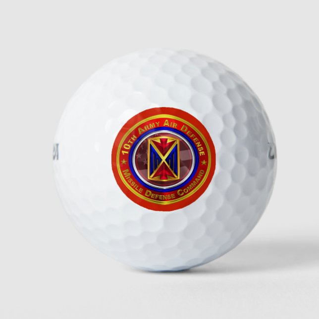 10th Army Air and Missile Defense Command Golf Balls (Front)