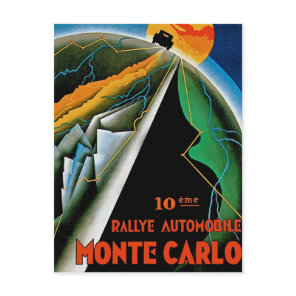 10th Automobile Rally de Monte Carlo Postcard