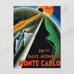 10th Automobile Rally de Monte Carlo Postcard