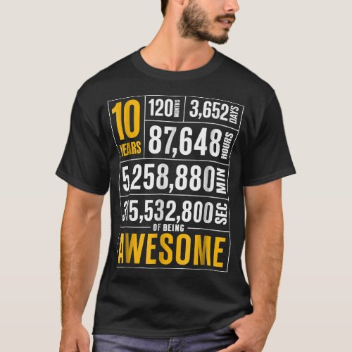 10th birthday  10 years old being awesome   boys T_Shirt