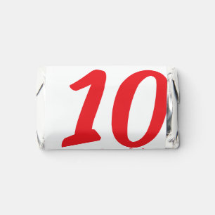 10th birthday add name date year red template hershey's miniatures