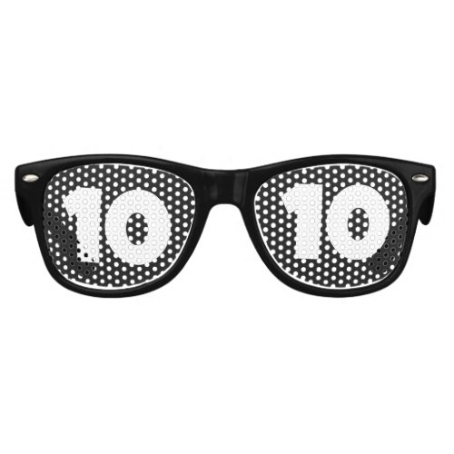 10TH BIRTHDAY AGE 10 PARTY SUNGLASSES SHADES
