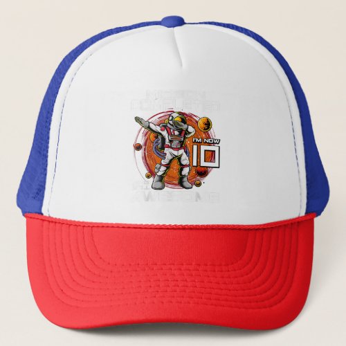 10th Birthday Astronaut 10 Years Old Outer Space B Trucker Hat