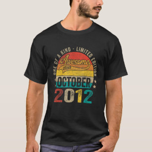 10th Birthday Awesome Since October 2012 10 Years T-Shirt