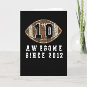 10th Birthday Born In 2012 Football Boy 10 Year Card