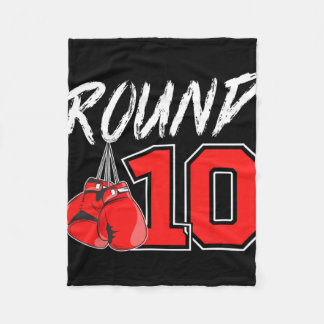 10th Birthday Boxing Boy 10 Year Old Boxer Bday Pa Fleece Blanket