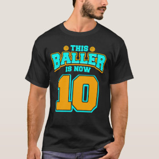 10th birthday boy basketball 10 years old kid T-Shirt