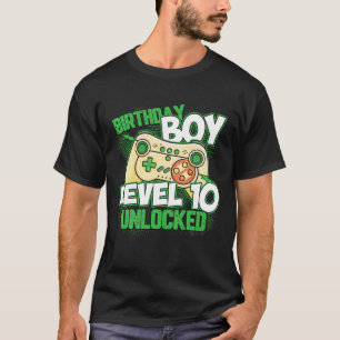 10Th Birthday Boy Girl 10 Years Old Level 10 Unloc T-Shirt