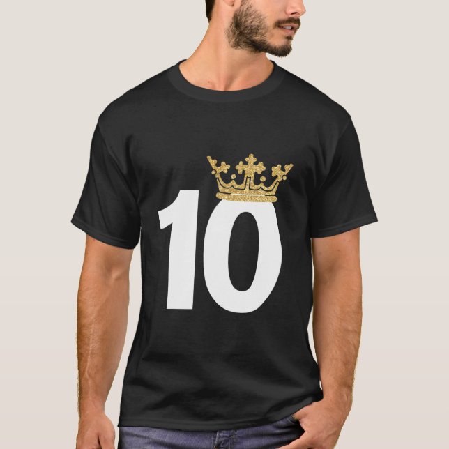 10Th Birthday Boy Prince Crown T-Shirt (Front)