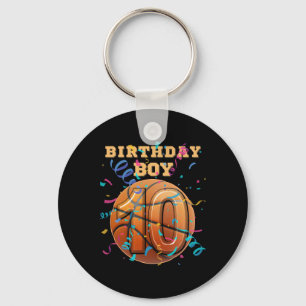 10th Birthday Boy Ten 10 Years Old Sketll Players  Keychain