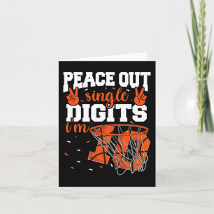 10th Birthday Boys Basketball Peace Out Single Di Card