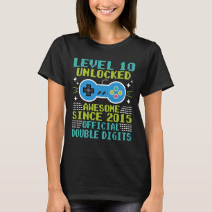 10th Birthday Boys Level 10 Unlocked Awesome Since T-Shirt