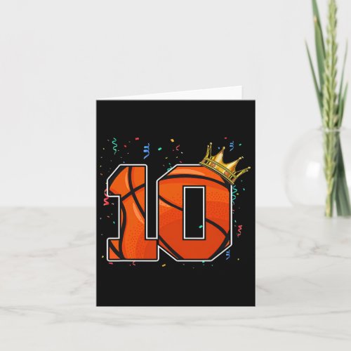 10th Birthday Bysketbyll Big Number 10 Year Old Bo