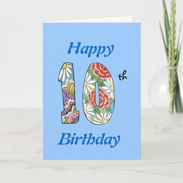 10th Birthday Card (Front)
