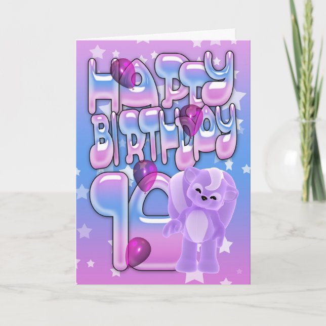 10th Birthday Card, Happy Birthday Card (Front)