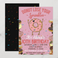 10th Birthday Donut Theme Funny Girls Party