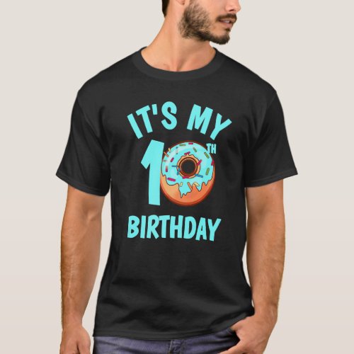 10th Birthday Donut With Sprinkles Double Digits G T_Shirt