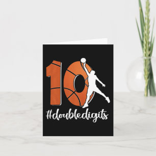 10th Birthday Double Digits Ten Basketball For Boy Card