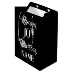 [ Thumbnail: 10th Birthday: Fancy, Elegant Script + Custom Name Gift Bag ]