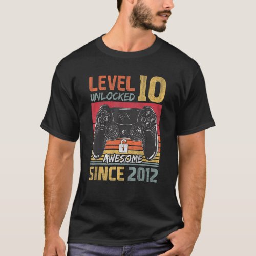 10th Birthday Gaming Level 10 Unlocked Awesome Sin T_Shirt