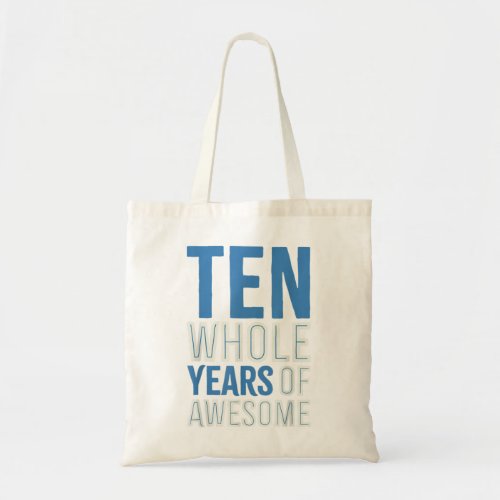 10th Birthday Gift Boy Age 10 Ten Year Old Boys So Tote Bag