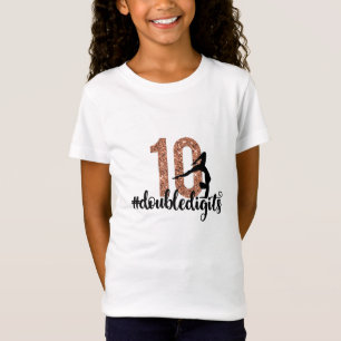 10th Birthday Gift Double Digits Girls Gymnastics T-Shirt