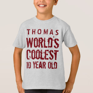 10th Birthday Gift World's Coolest 10 Year Old A11 T-Shirt