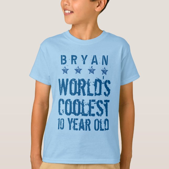 10th Birthday Gift World's Coolest 10 Year Old A15 T-Shirt (Front)